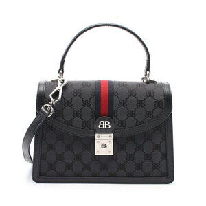 Balenciaga Gucci The Hacker Project handbag canvas leather black